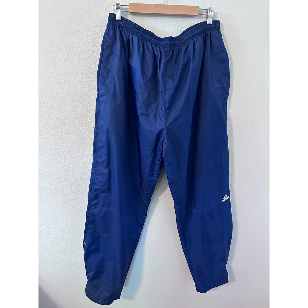 Vintage Adidas Windbreaker Track Pants w/Pockets Men’s size XL blue